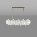 Loft Industry Modern - Glass Feathers Linear Chandelier 2